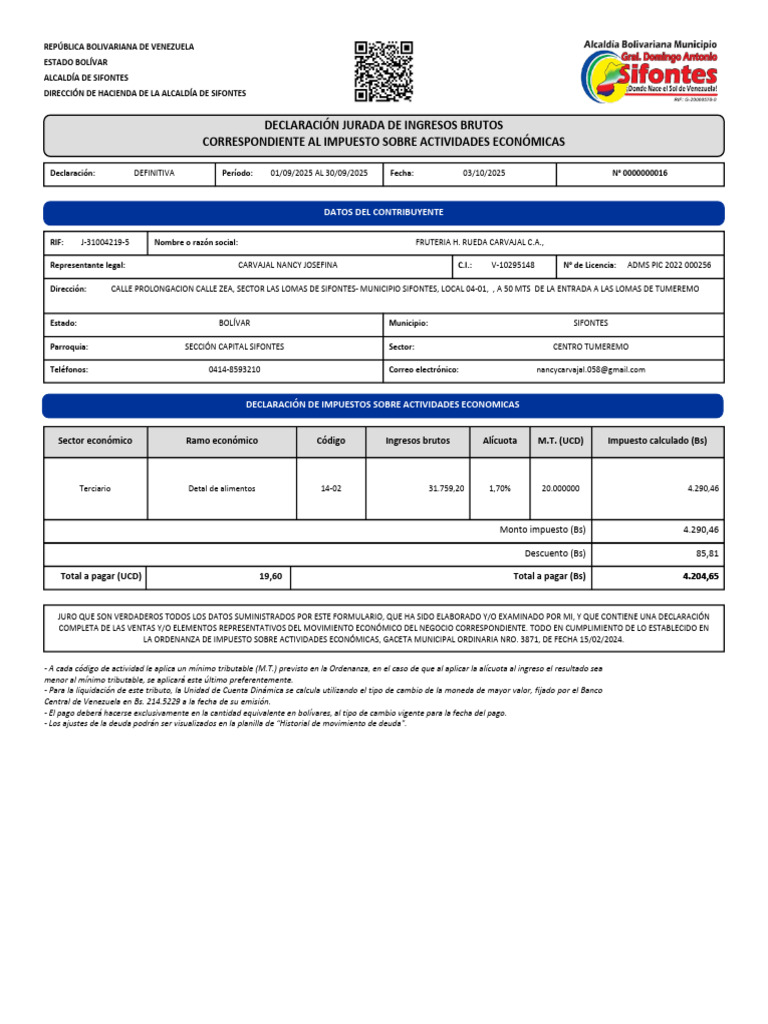 Declaración Jurada de Ingresos 2025 | PDF | Impuestos | Mercado de divisas