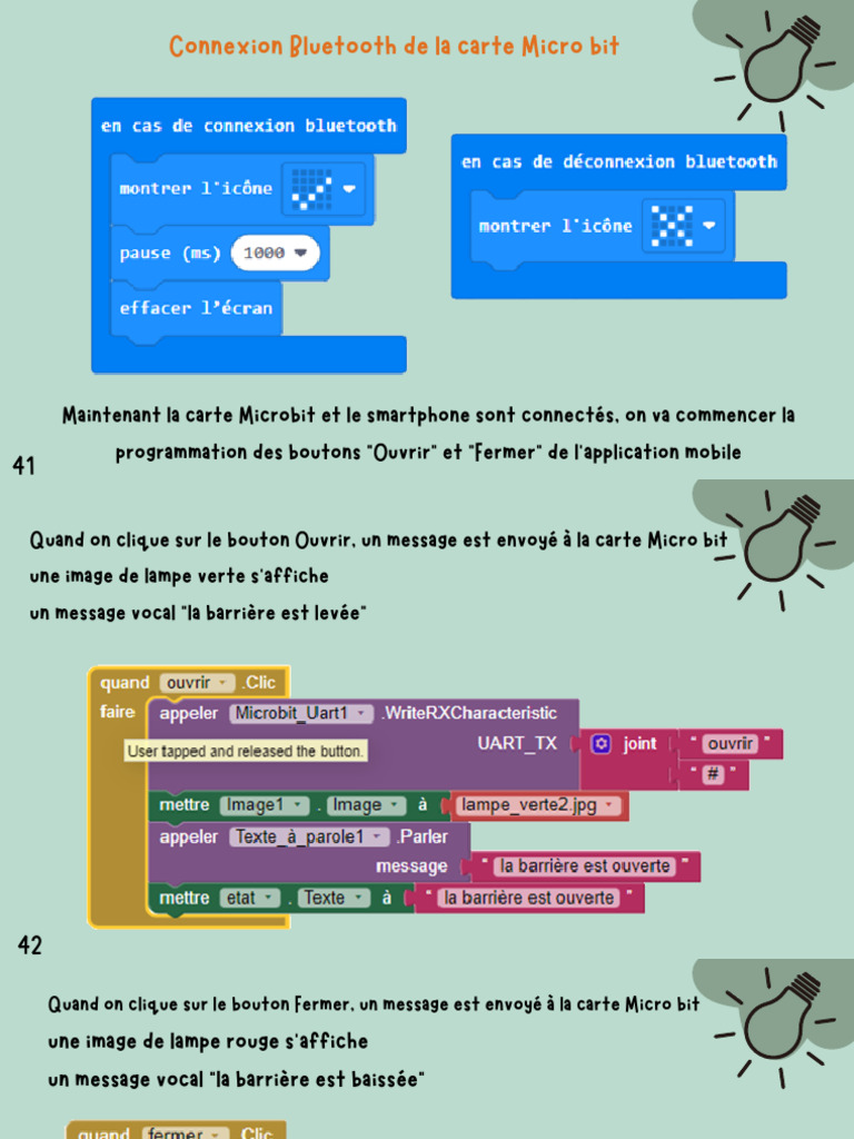 Programmation Bluetooth Microbit et Capteurs | PDF | Capteur