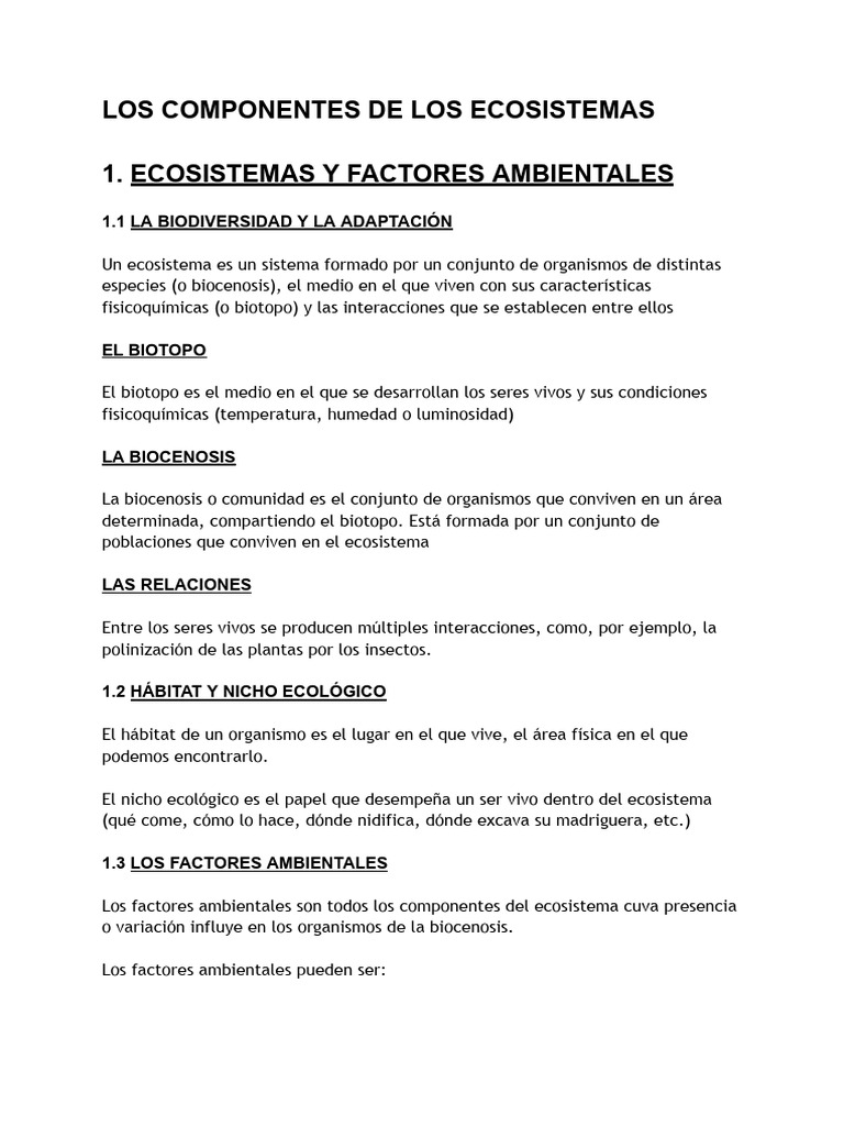 Tema 5 Biología - 1 | PDF | Ecosistema | Ecología