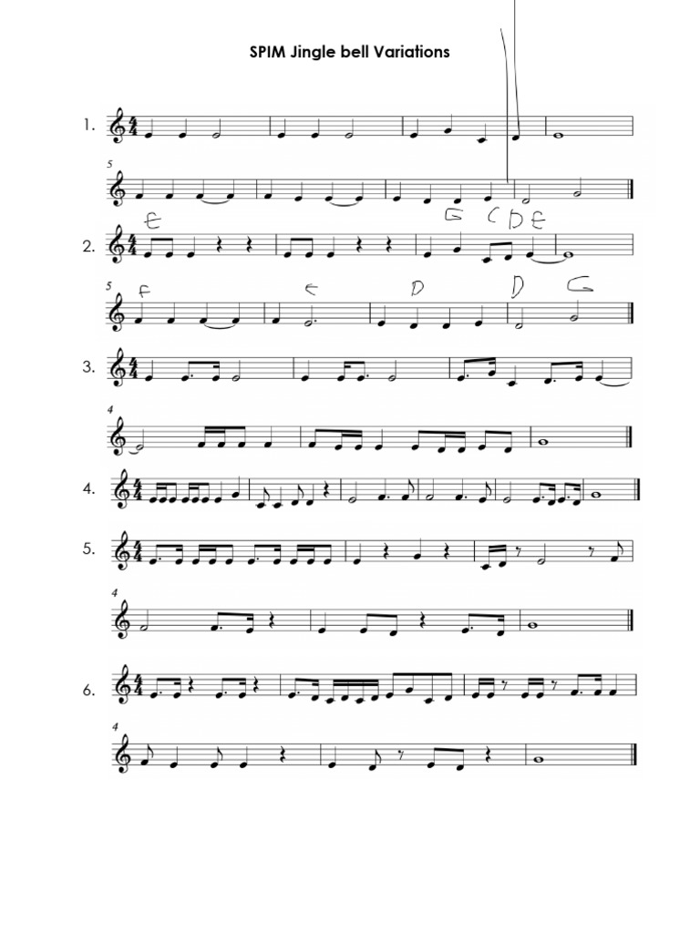SPIM Jingle Bell Variations Guide | PDF