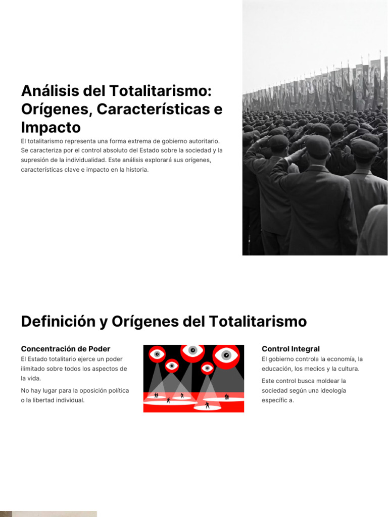Análisis del Totalitarismo: Orígenes y Efectos | PDF | Totalitarismo ...
