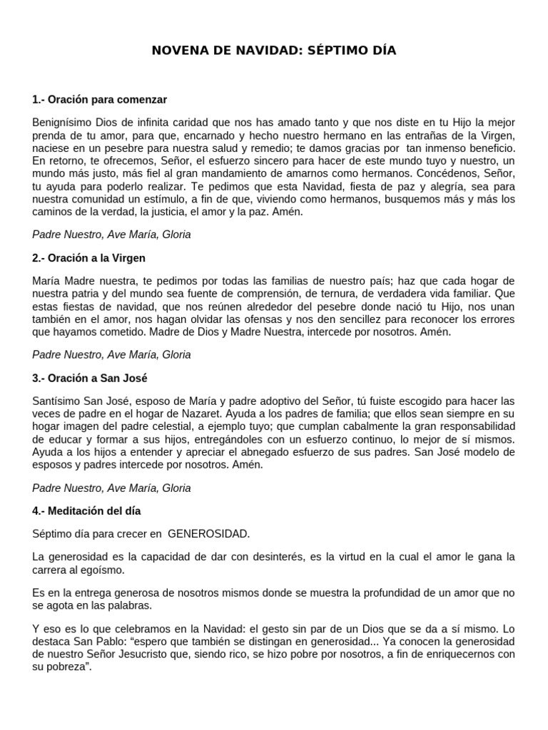 Oración a la Virgen: Novena de Navidad | PDF | Amor | Oración
