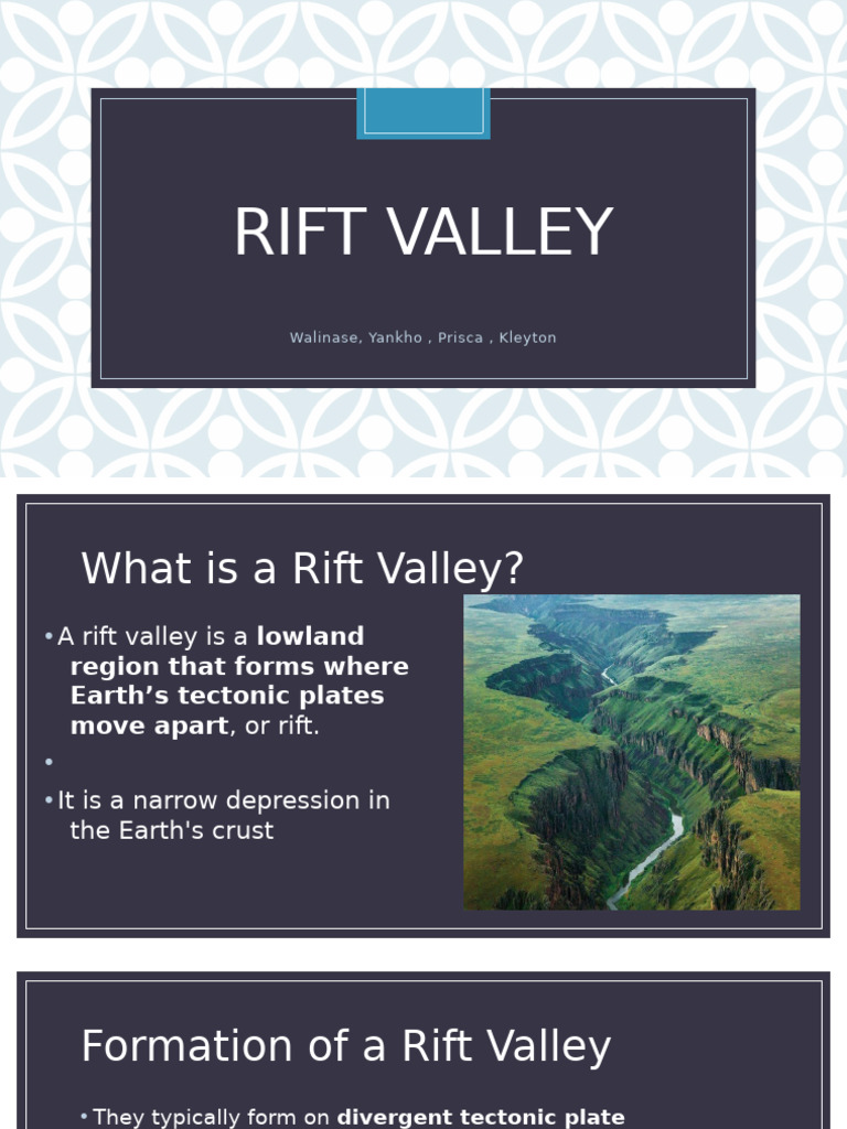 Rift Valley Formation and Examples | PDF