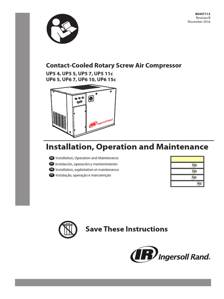 Contact-Cooled Rotary Screw Compressor Guide | PDF | Valve | Switch