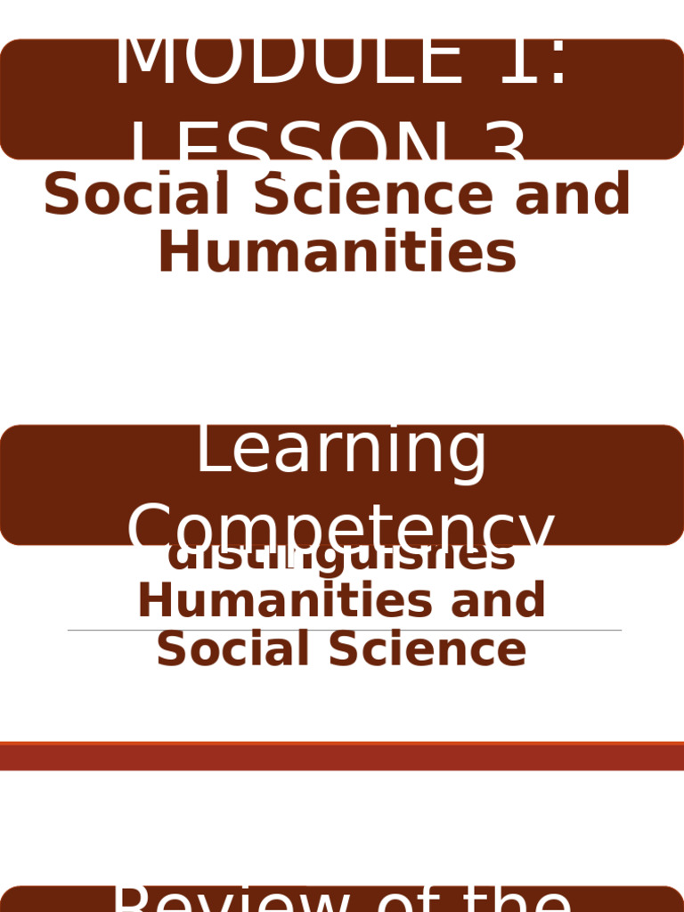 Distinguishing Humanities and Social Science | PDF