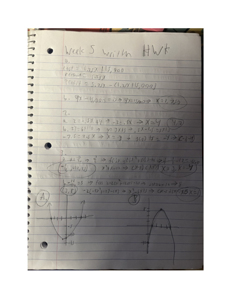 Calc Wweek 5 HW | PDF