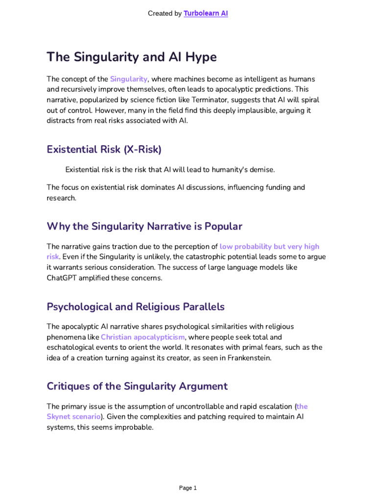 Debunking AI Singularity Myths | PDF | Artificial Intelligence ...