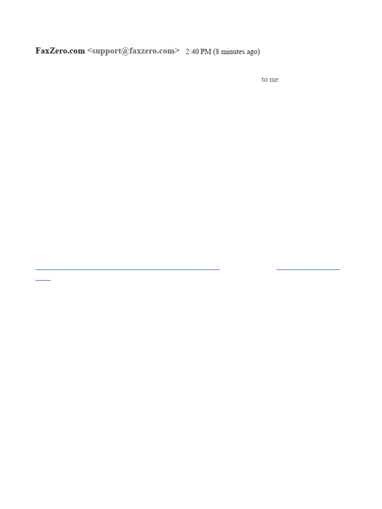 Fax Sent Confirmation from FaxZero | PDF