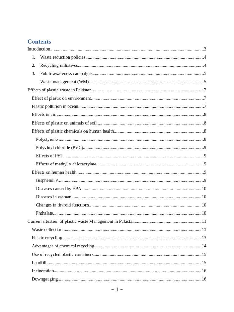 Plastic Waste Management in Pakistan | PDF | Recycling | Plastic