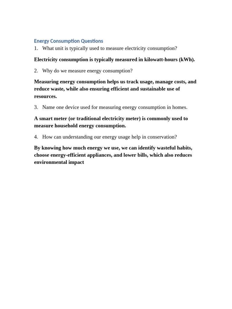 Understanding Energy Consumption Metrics | PDF