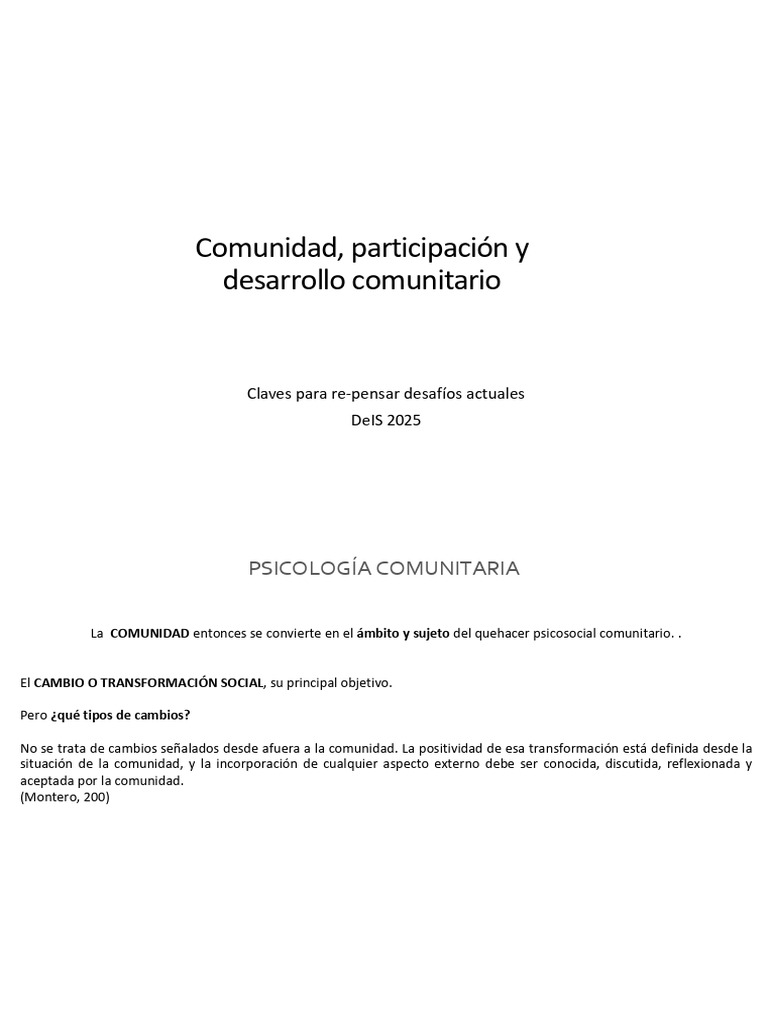 Claves para el Desarrollo Comunitario | PDF | Comunidad | Empoderamiento