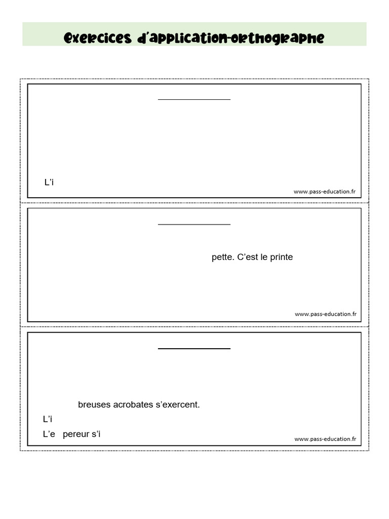 Exercices de français : m ou n à compléter | PDF
