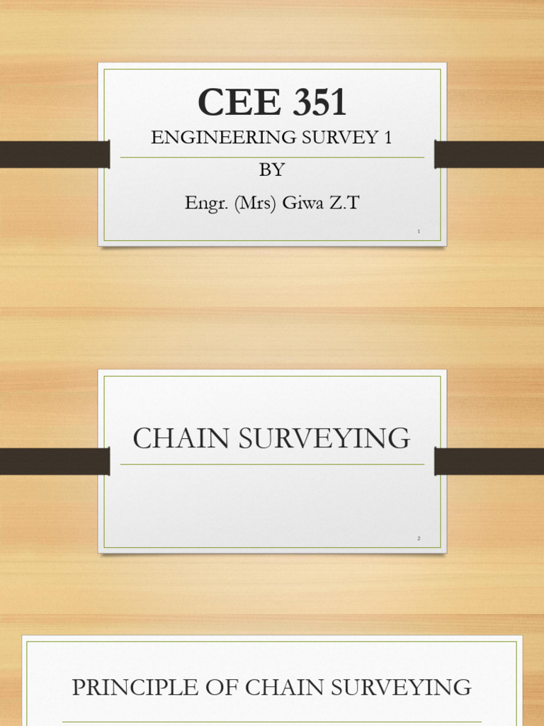 CEE 351 Lecture Note 3-1 | PDF | Surveying | Length