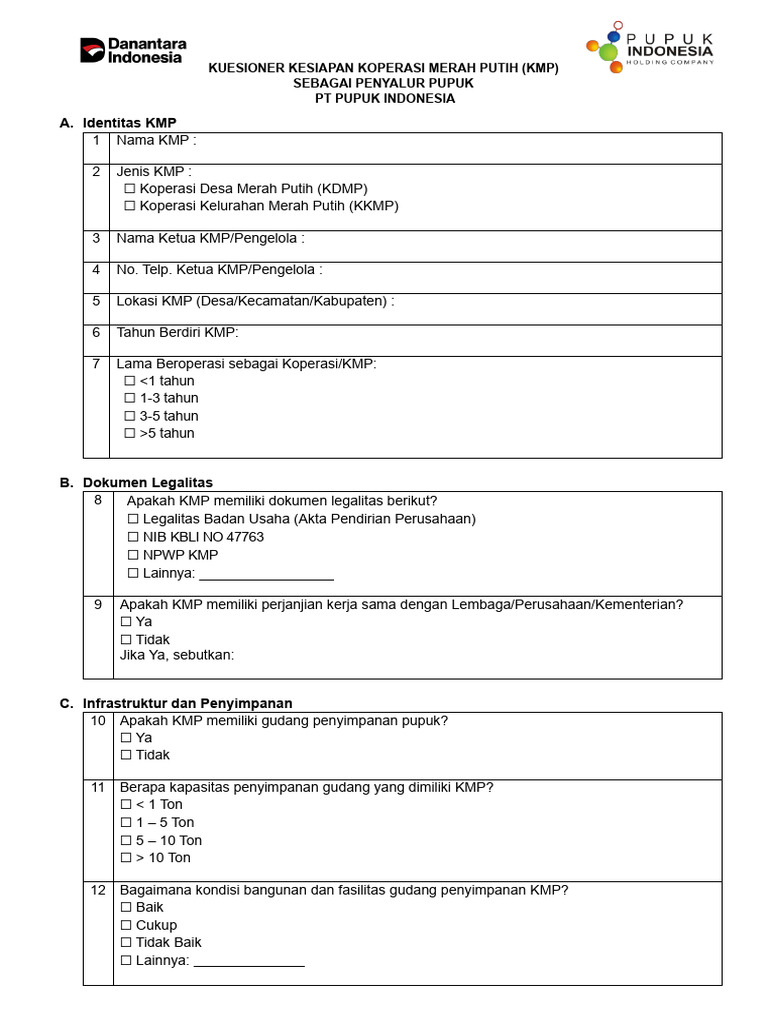 Kuesioner KDMP | PDF