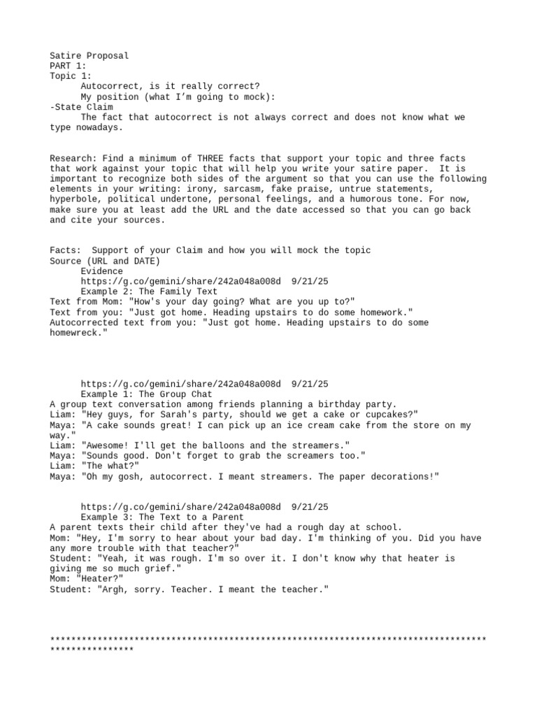 Hauser, Christopher - 2025 - Satire Proposal | PDF