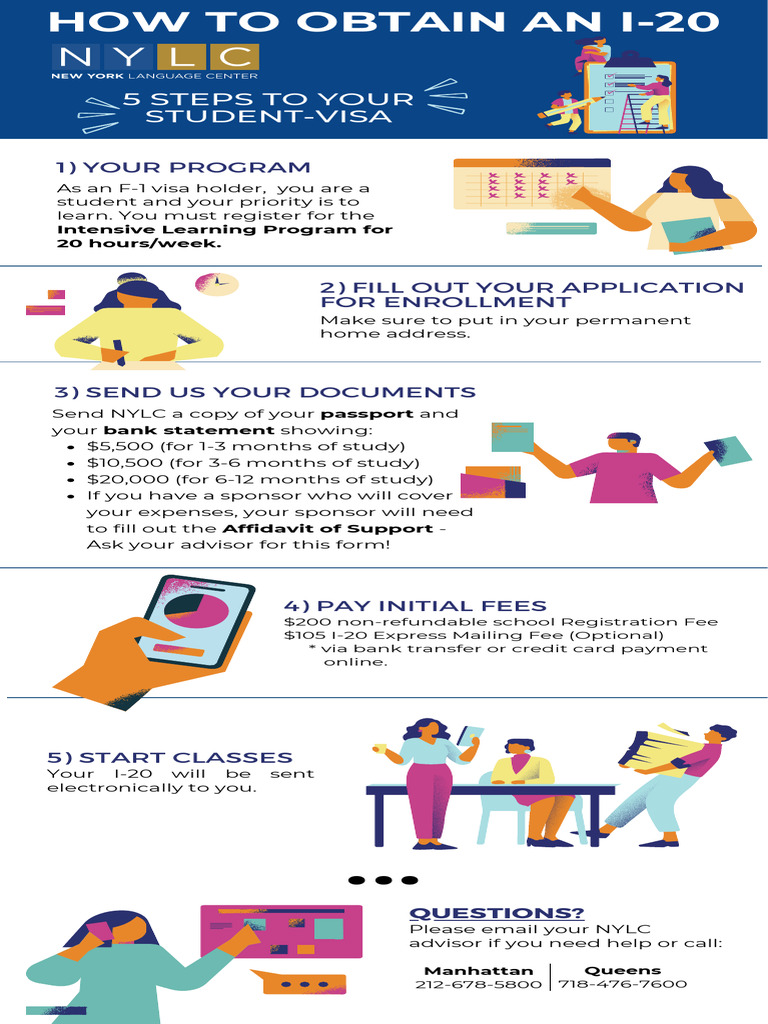 Attachments en 627 Nylc F-1 Obtaining an I-20 Form Flowchart | PDF