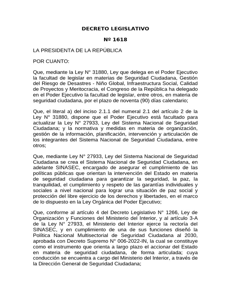 Actualización Ley del Sistema Nacional de Seguridad | PDF | Valores ...