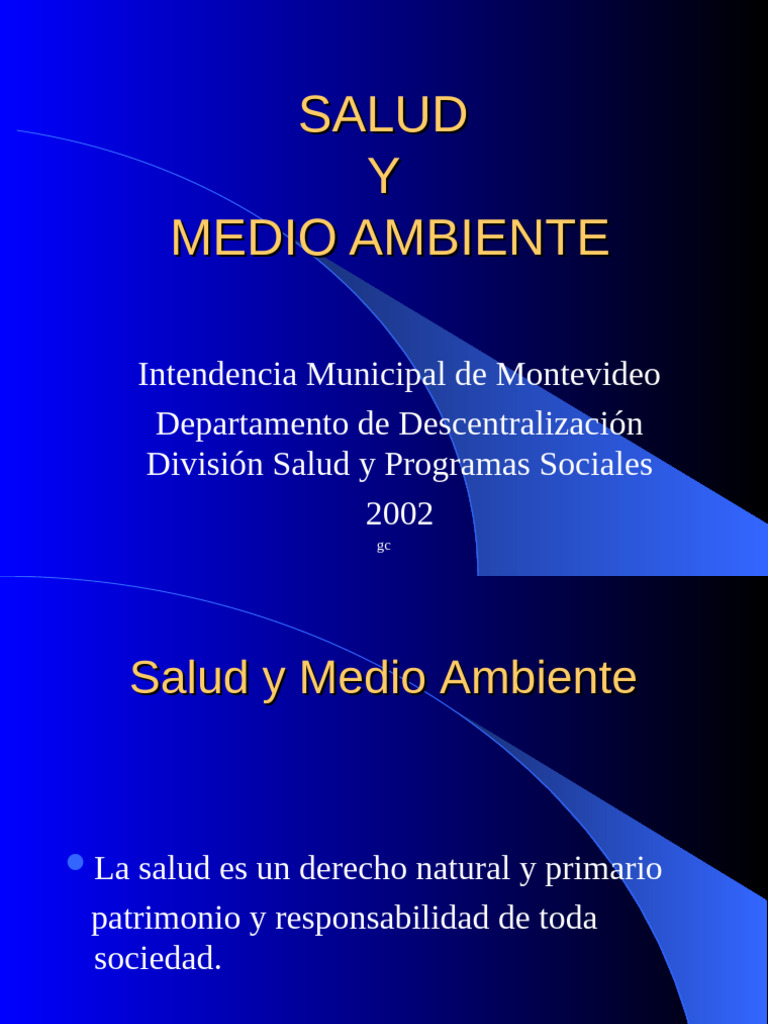 Salud Y Medio Ambiente | PDF | Alimentos | Entorno natural