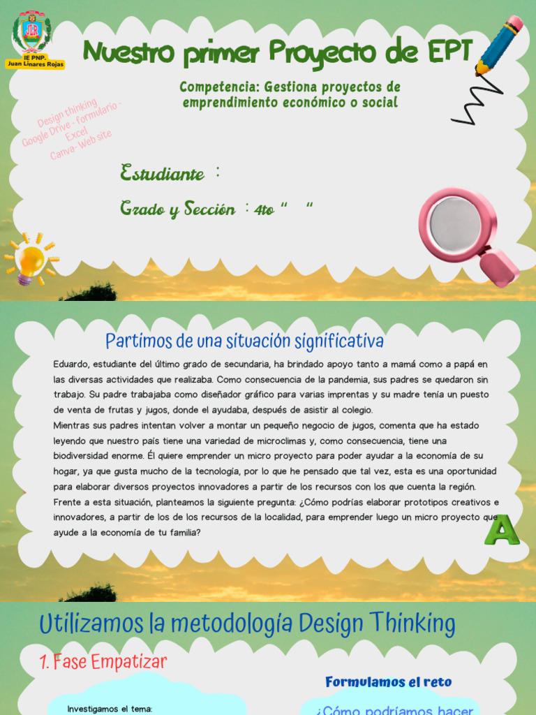Proyecto de Emprendimiento EPT en Secundaria | PDF