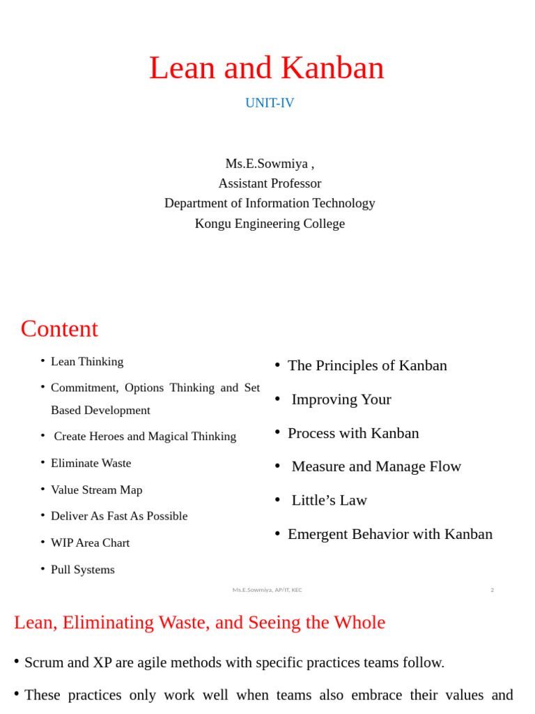 Lean and Kanban Principles Explained | PDF | Agile Software Development ...