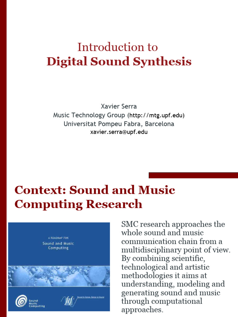 Digital Sound Synthesis Overview | PDF | Synthesizer | Electronic Music
