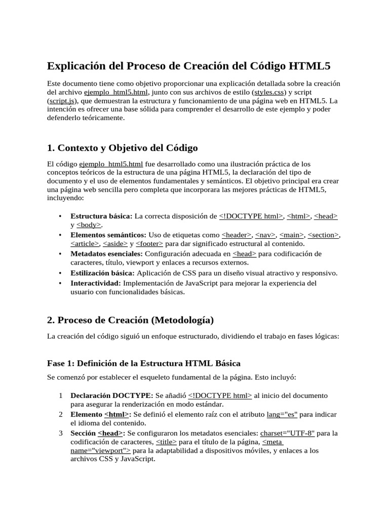 Creación de Página Web en HTML5 | PDF | Script Java | HTML