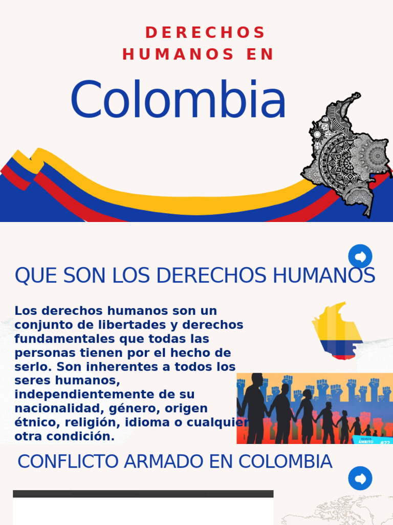 Colombia Introduction Presentation in Blue and Yellow Informative Style ...