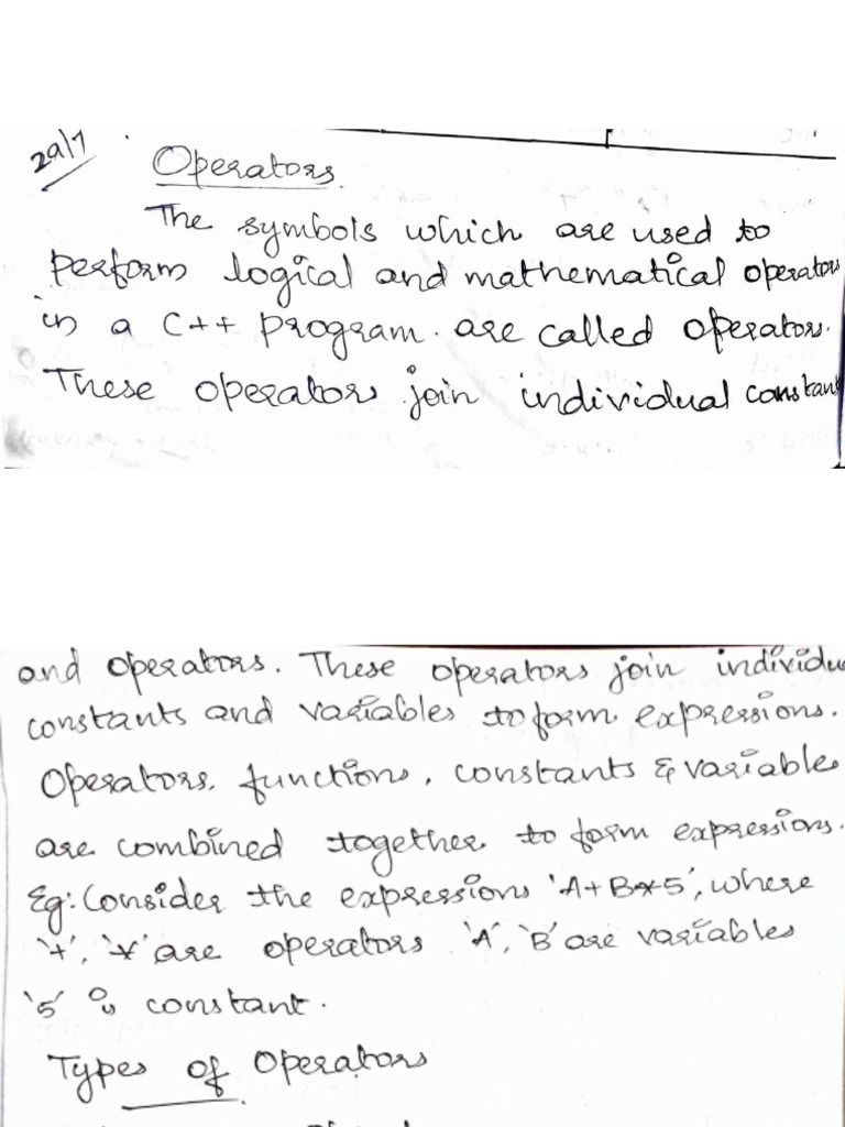 C++ Module 1 Notes Part2 | PDF