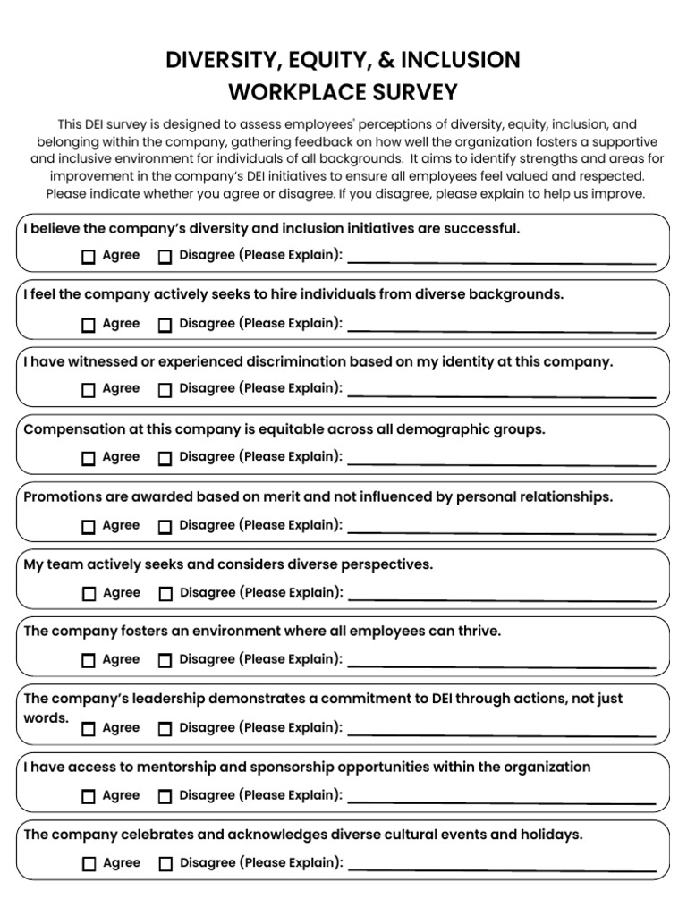 DEI Survey Document | PDF