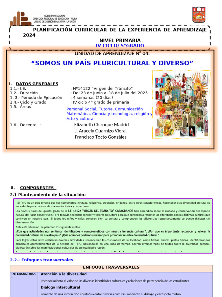 Diversidad Cultural en Educación Primaria | PDF | Aprendizaje | Evaluación