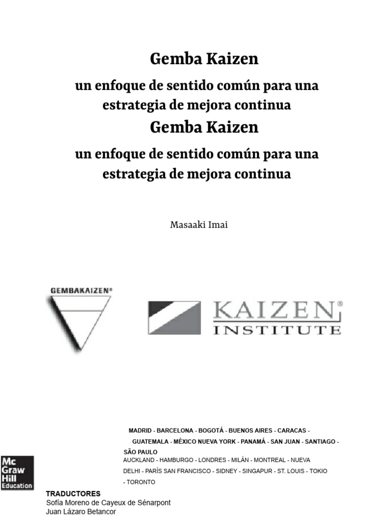 Gemba Kaizen: Mejora Continua Efectiva | PDF | Lean Manufacturing ...