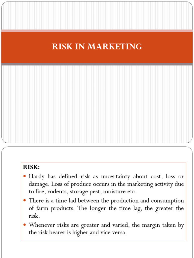 11.risk in Marketing | PDF | Hedge (Finance) | Futures Contract