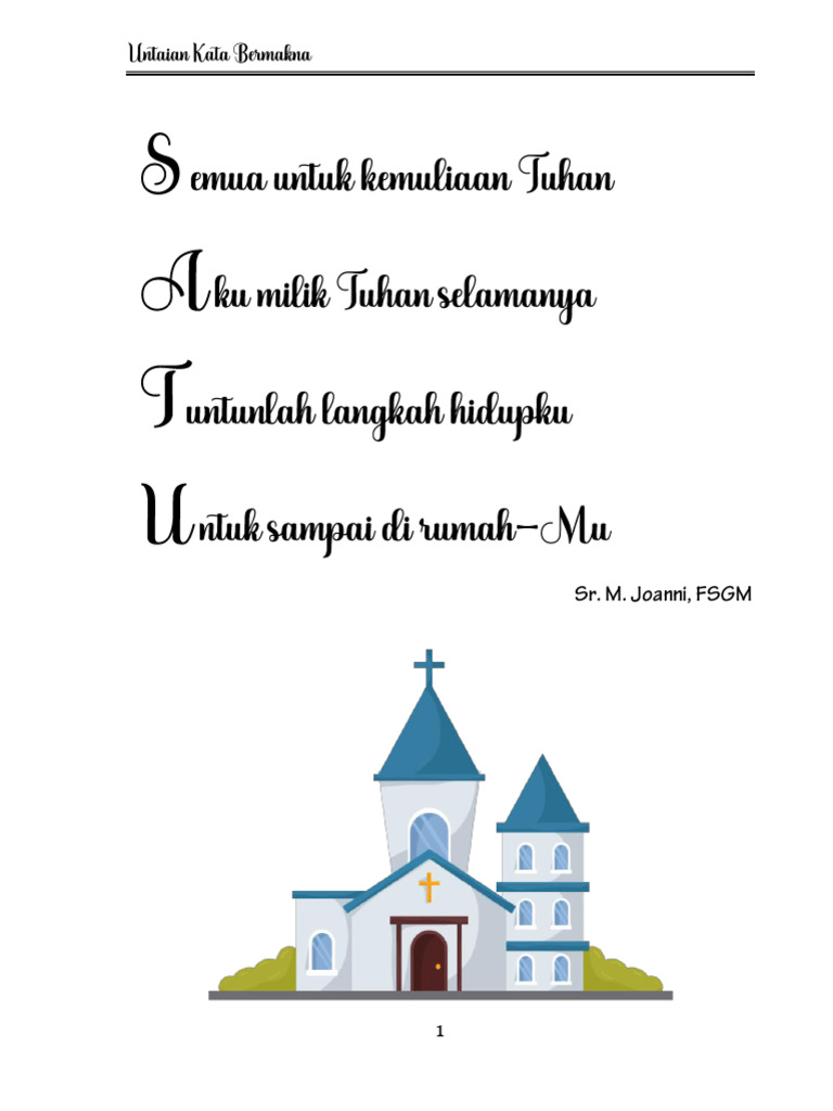 Lirik Lagu Rohani Sr. M. Joanni, FSGM | PDF