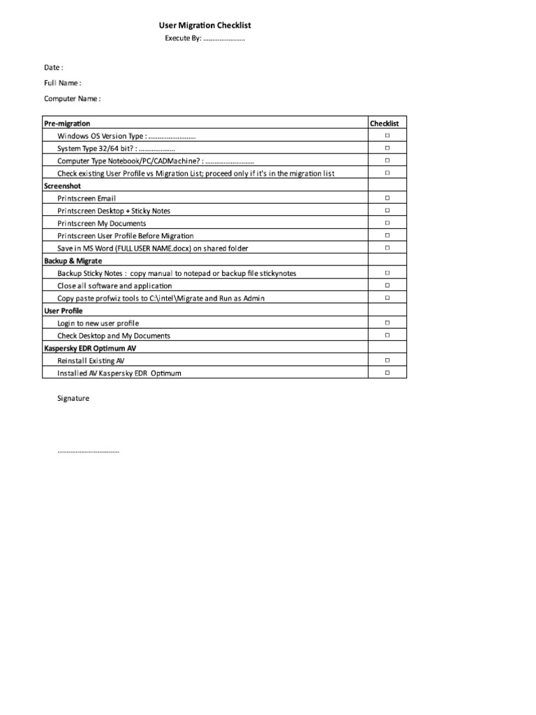 Print File Checklist Ini | PDF