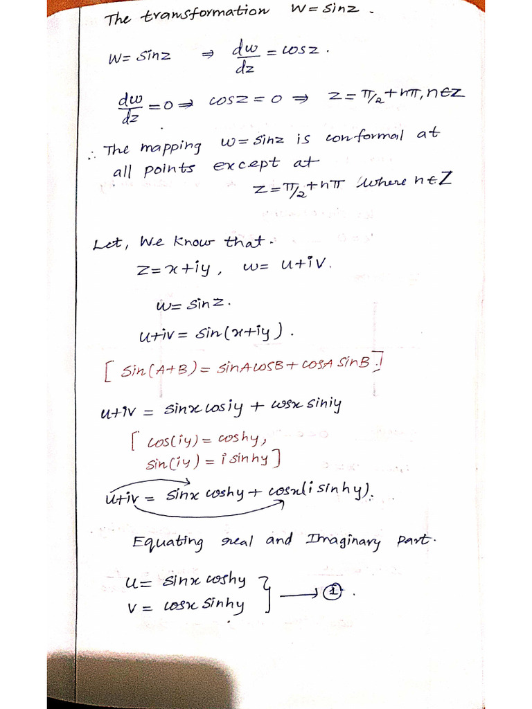 Complex Analysis W Sinz Transformation | PDF