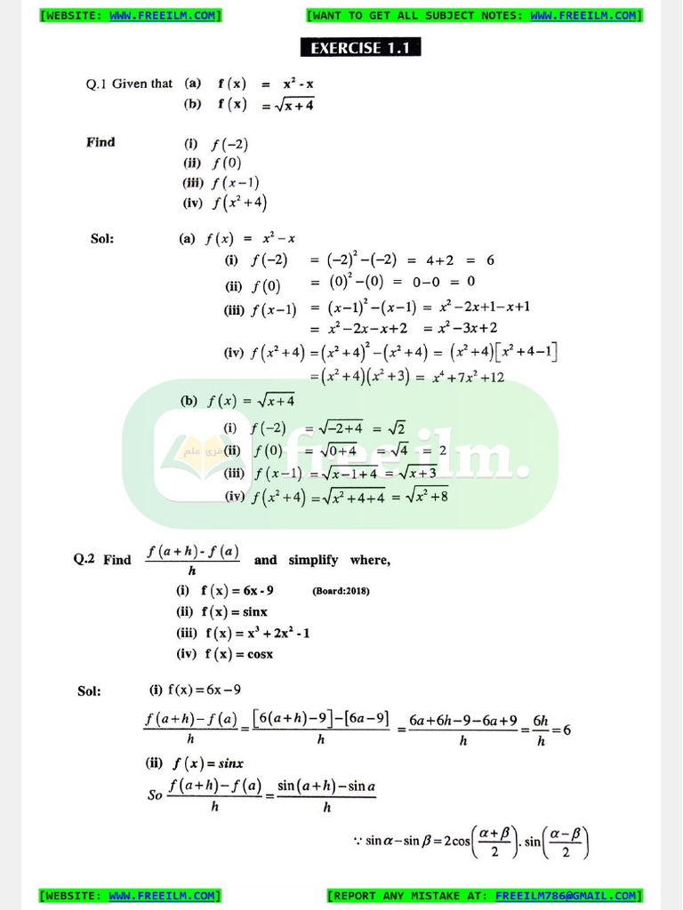 12th Maths Chap1 Ex 1.1 | PDF