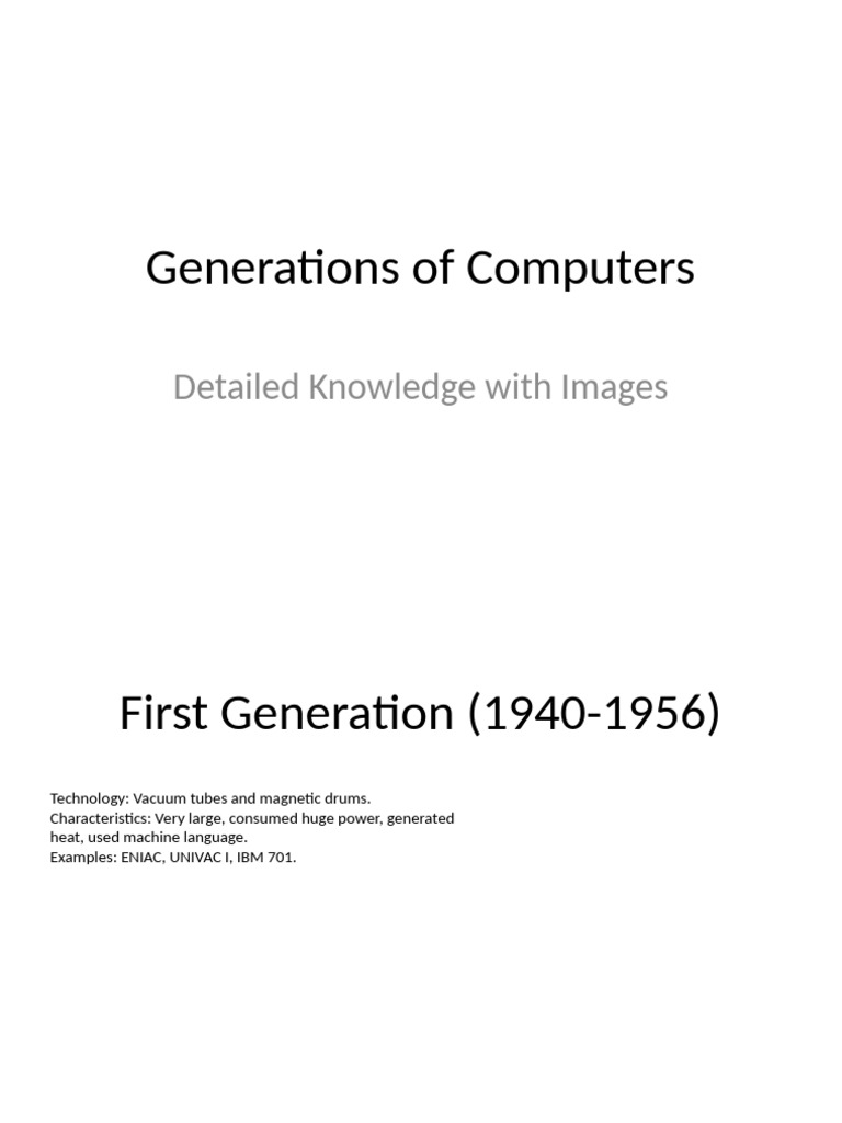 Generations of Computer With Images | PDF
