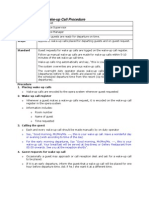 9.1.07. Departure Wake-Up Call Procedure: Purpose Scope