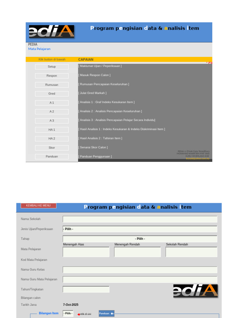 PEDIA v3 EXCEL | PDF