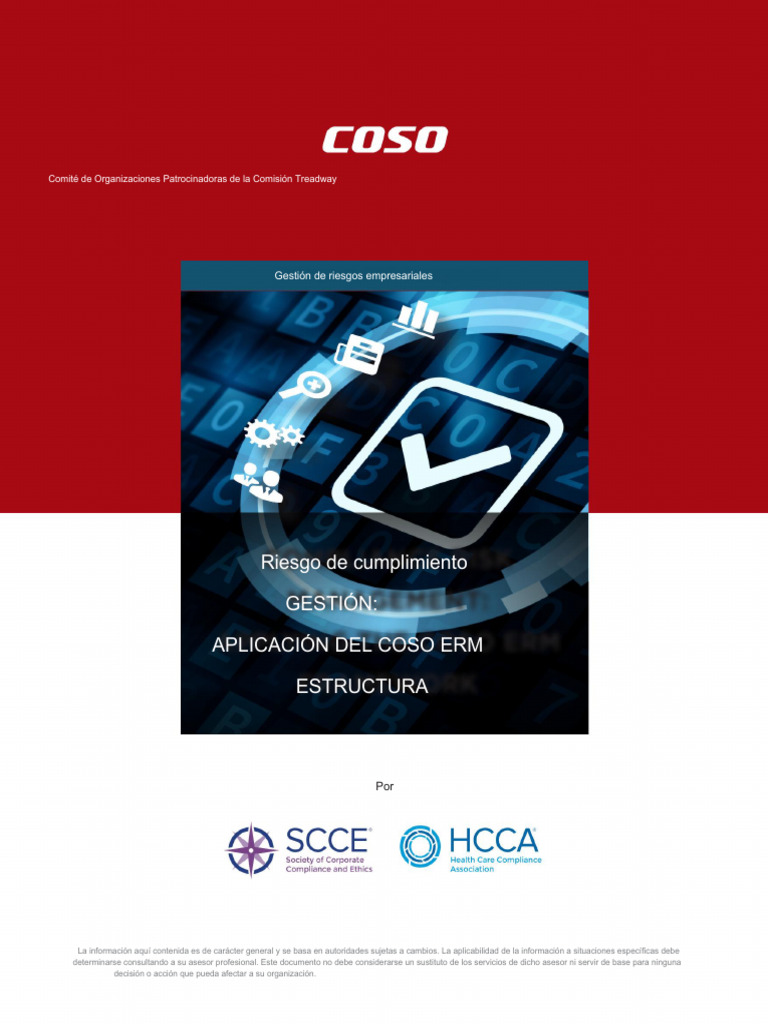 Gestión de Riesgos COSO ERM | PDF | Cumplimiento normativo | Business