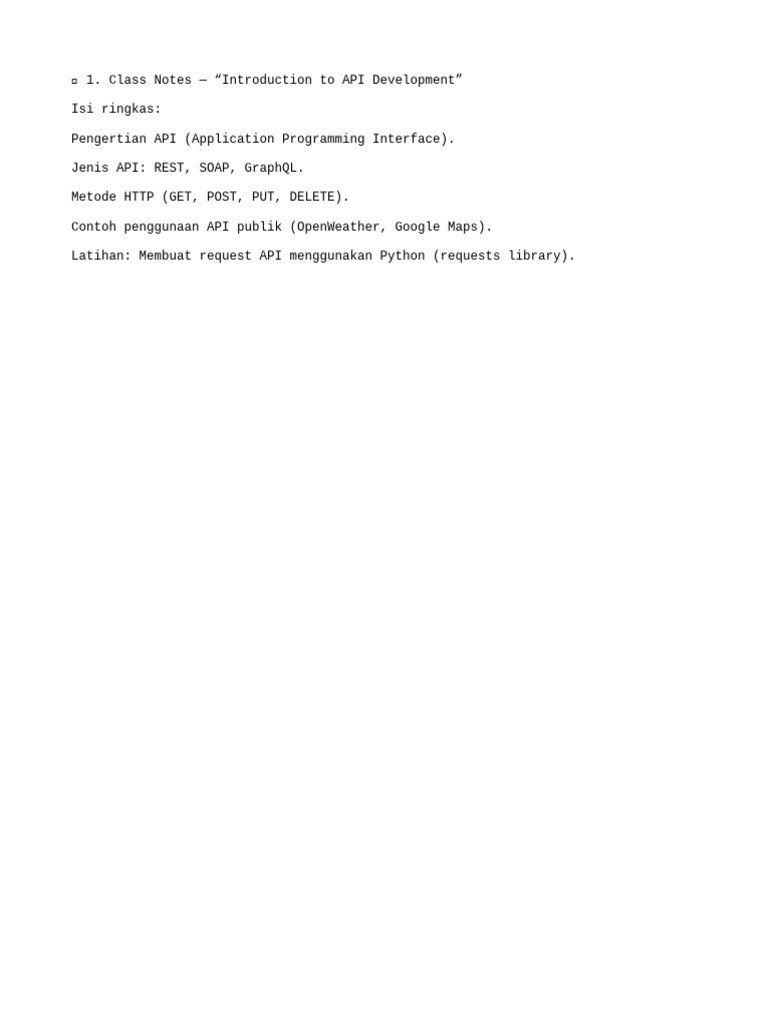 Latihan API 4 | PDF