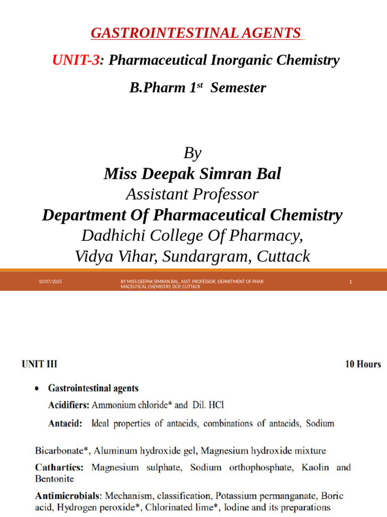 Gastrointestinal Agents in Pharmacy | PDF | Iodine | Antimicrobial