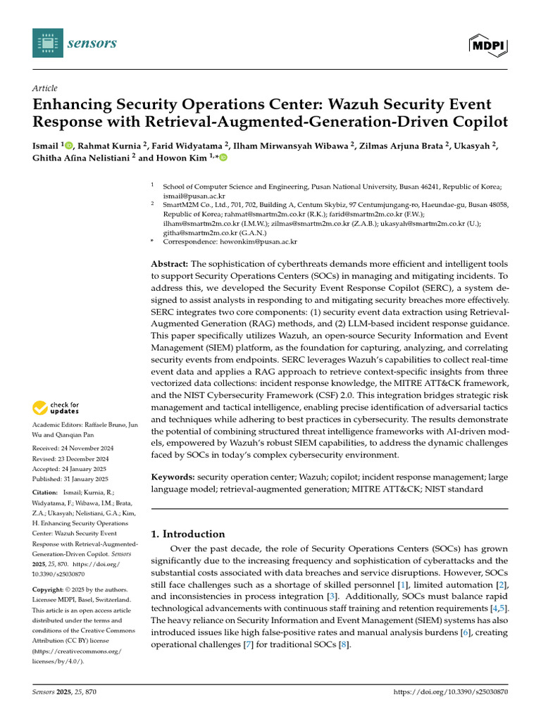 Wazuh Copilot for Enhanced SOC Response | PDF | Computer Security ...