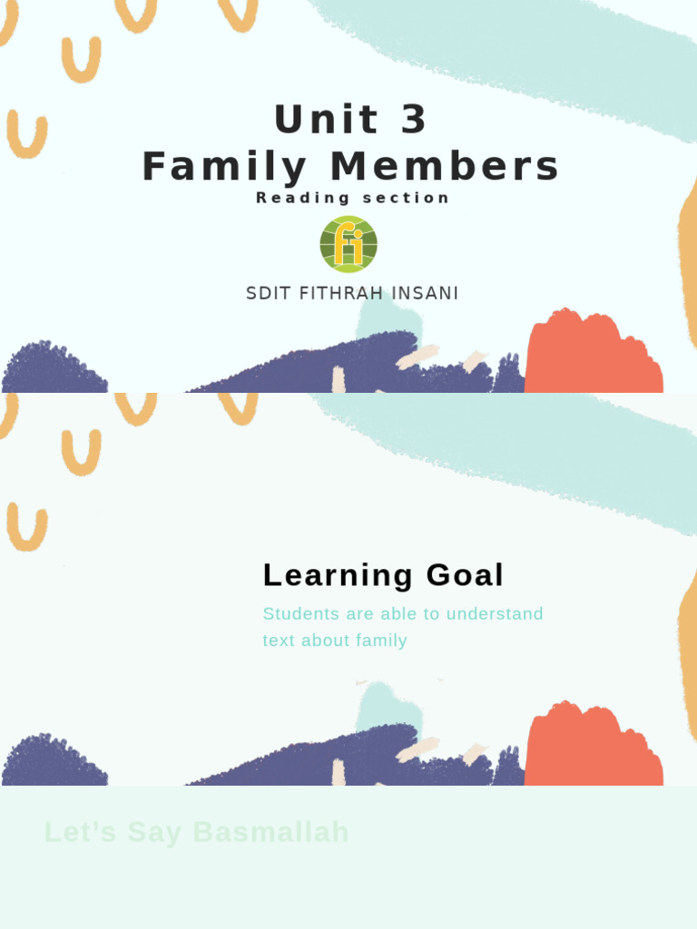 Unit 3 Family Members (Reading Section) | PDF
