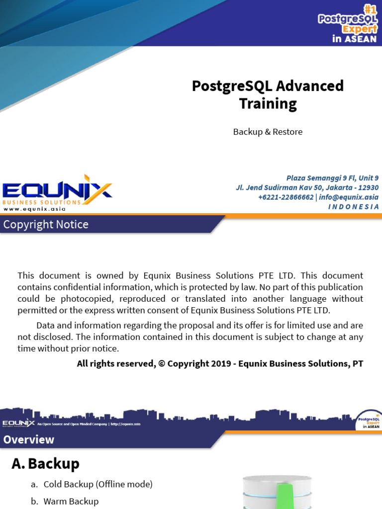 PostgreSQL Backup & Restore Guide | PDF | Backup | Postgre Sql