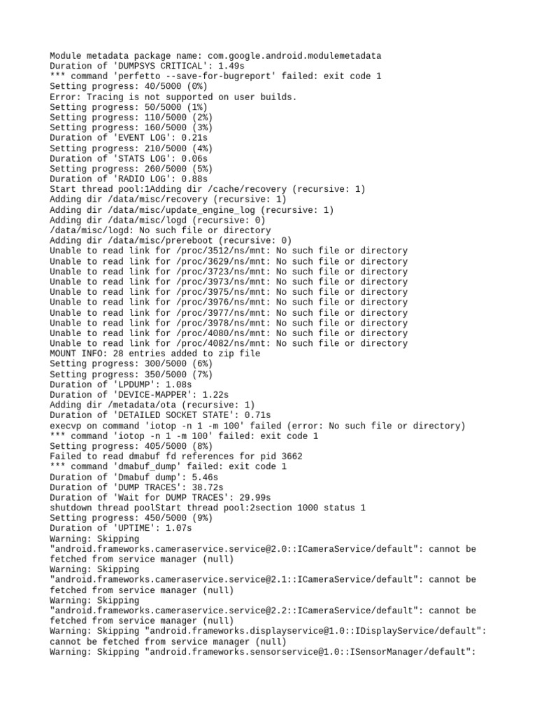 Android Module Metadata Log Analysis | PDF | Computing | Operating ...
