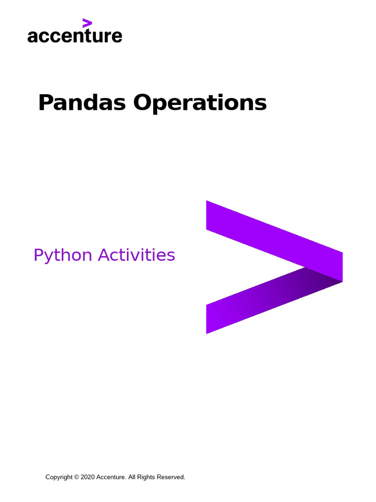 Python Pandas Operations Guide | PDF | Comma Separated Values | Computing