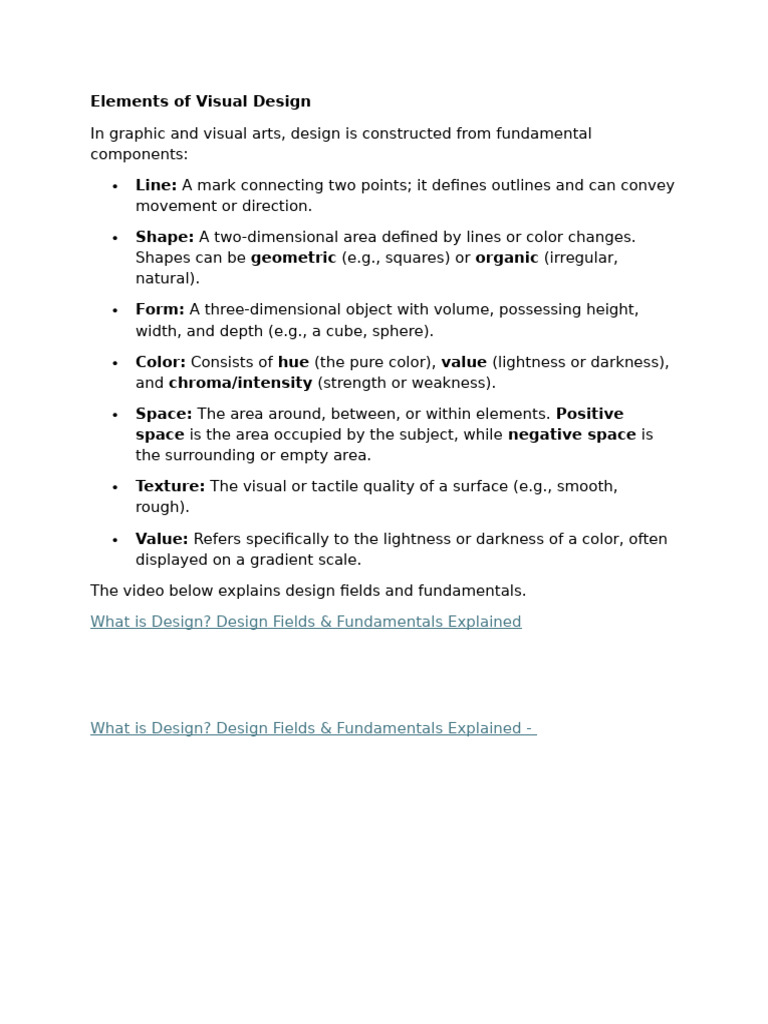 Elements of Visual Design | PDF