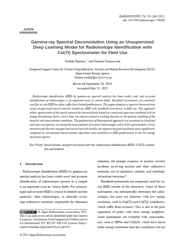 Deep Learning for Gamma-ray Deconvolution | PDF | Spectral Density ...