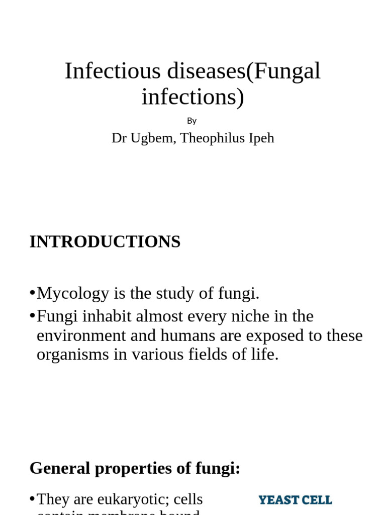 Infectious Diseases (Fungal Infections) | PDF | Fungus | Candidiasis